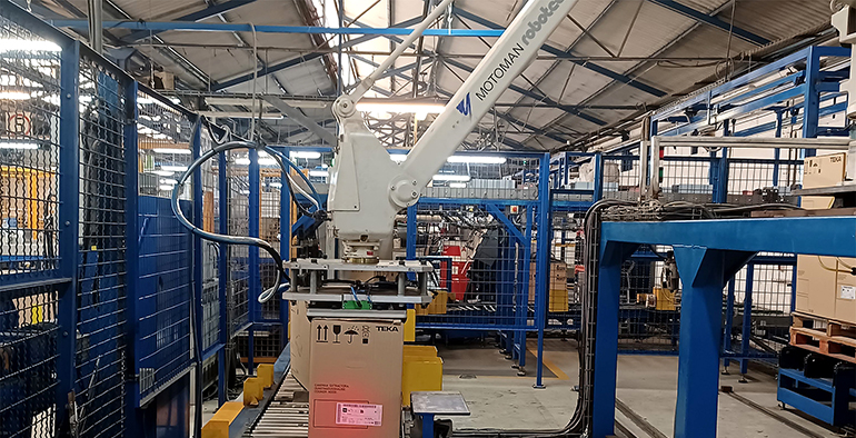 La solución de paletizado de cajas de cartón con Piab ha mejorado la productividad de Steelgran en un 35 %