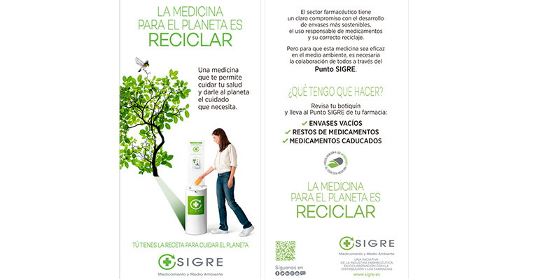 Sigre lanza la campaña “La medicina para el planeta es reciclar” para fomentar el tratamiento medioambiental de los medicamentos y sus envases