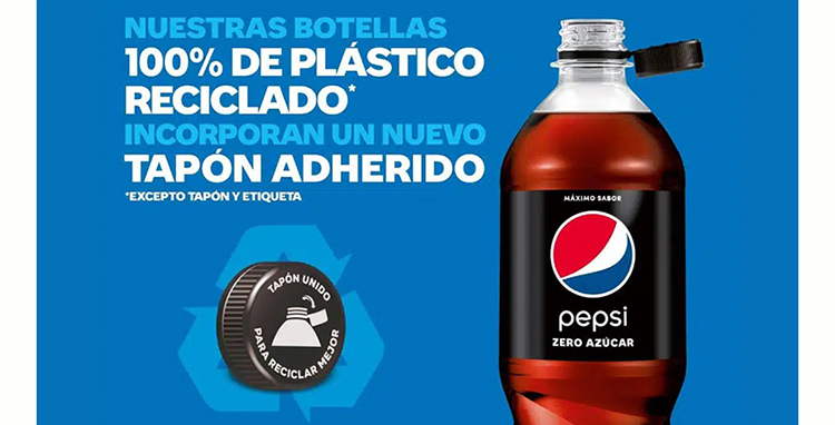 Pepsi incentiva el reciclaje con el tapón adherido a todas sus nuevas botellas de plástico 100% reciclado