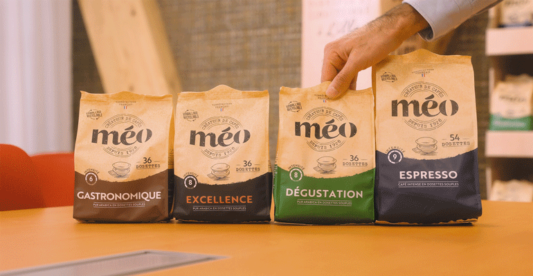 Preparación para la PPWR: Cafés Méo cambia a flowpacks de PE “Designed for Recycling” de adapa
