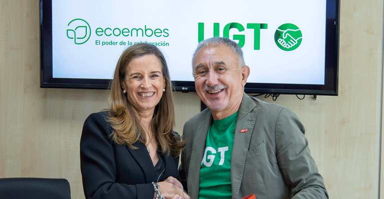 Ecoembes y UGT renuevan su colaboración para avanzar hacia un futuro sin residuos