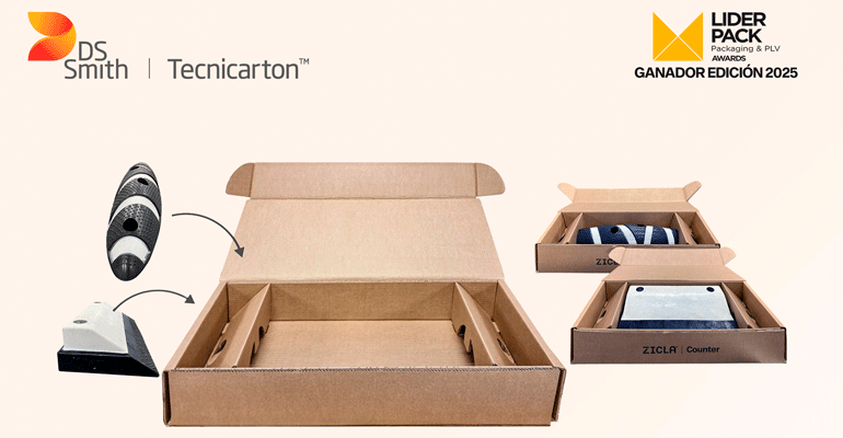 DS Smith Tecnicarton y ZICLA se alían en el desarrollo de un embalaje 100% sostenible para proteger separadores de carril bici con componentes electrónico